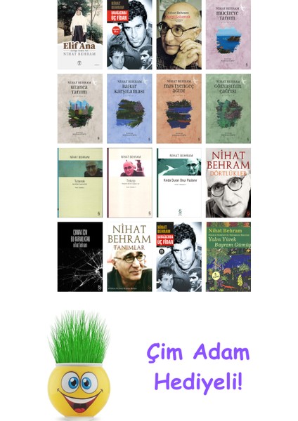 Nihat Behram 16 Kitap Seti + Çim Adam Hediye