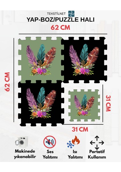 Baskılı Halı,sıcak Renkli Halı Puzzle Halı,japon Halısı Modelleri Yapboz Halı