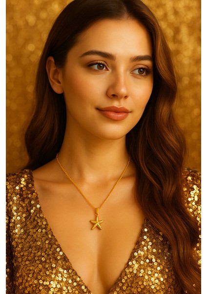 Altın Kaplama Deniz Yıldızı Kolye – Yaz Esintili Minimal Tasarım fiyatları