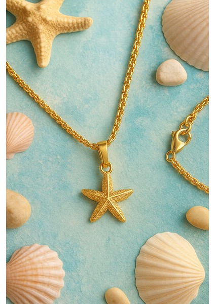 Altın Kaplama Deniz Yıldızı Kolye – Yaz Esintili Minimal Tasarım indirimleri