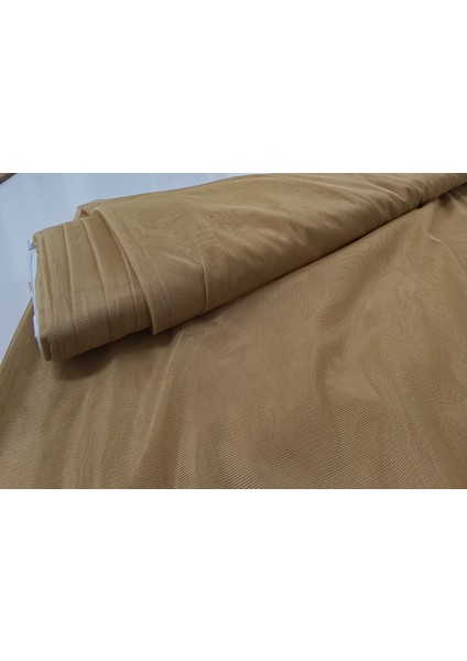 Dökümlü Düz Tül Perde - Koyu Hardal - Pileli Dikim 1x2,5 Pile - HRKL500 indirimleri