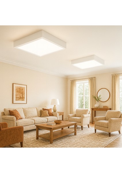 Ahşap Beyaz Çerçeveli LED Aydınlatma Enerji Tasarruflu Avize 60*60 cm 3200K Gün Işığı fiyatları