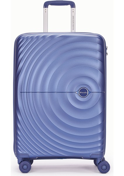 Benetton 2'li Set Orta ve Kabin Boy %100 Polipropilen Valiz Mavi 14BNT8002 fiyatları