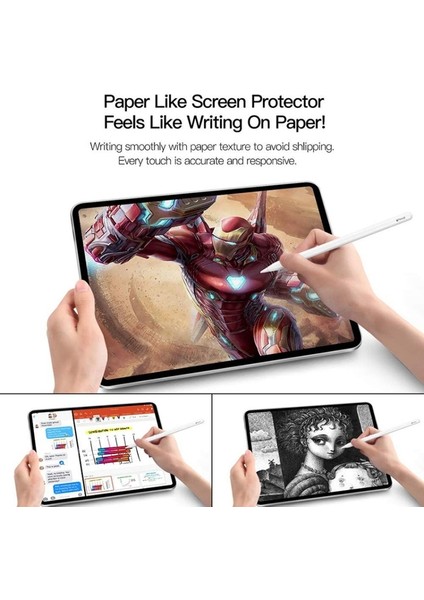Samsung Galaxy Tab S10 Plus Uyumlu Paperlike Kağıt Hissi Yazım Çizim Ekran Koruyucu Film indirimleri