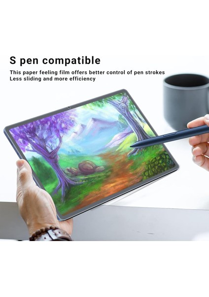 Samsung Galaxy Tab S10 Plus Uyumlu Paperlike Kağıt Hissi Yazım Çizim Ekran Koruyucu Film