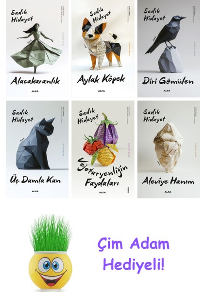 Sadık Hidayet 6 Kitap Seti + Çim Adam Hediye