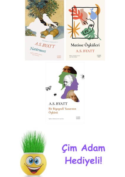 A. S. Byatt 3 Kitap Seti + Çim Adam Hediye