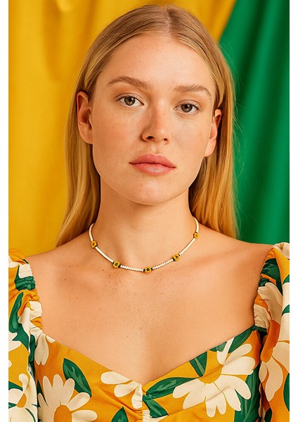 Çiçekli Boncuk Kolye modelleri