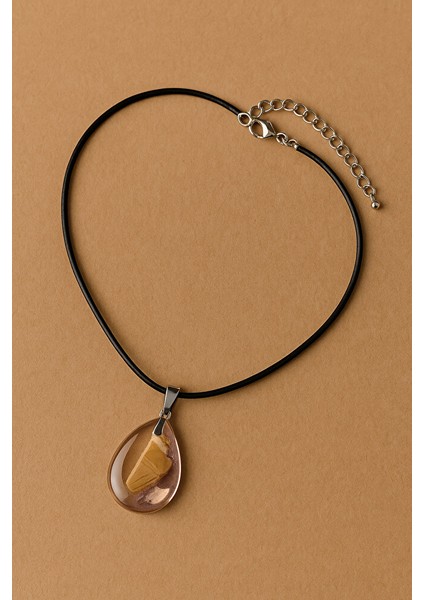 Damla Reçine Doğal Taş Kolye fiyatları