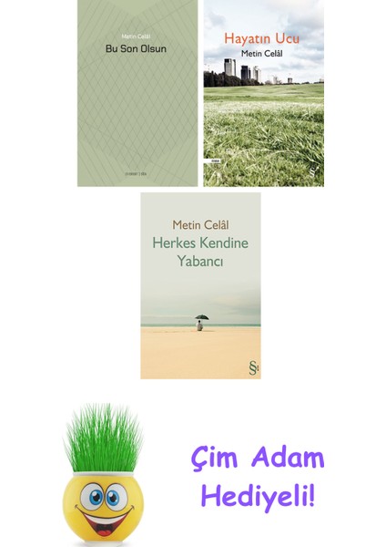 Metin Celal 3 Kitap Seti + Çim Adam Hediye