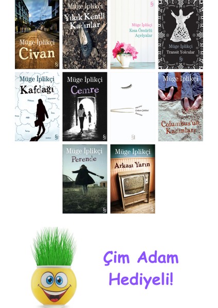 Müge Iplikçi 10 Kitap Seti + Çim Adam Hediye
