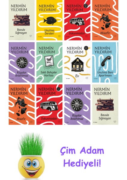 Nermin Yıldırım 12 Kitap Seti + Çim Adam Hediye