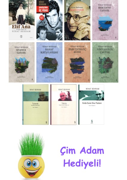 Nihat Behram 11 Kitap Seti + Çim Adam Hediye
