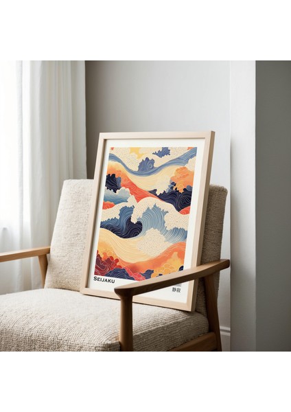 Japon Dalgaları Posteri Japandi Duvar Sanatı, Wabi Sabi Duvar Sanatı, Japandi Sanatı fiyatları