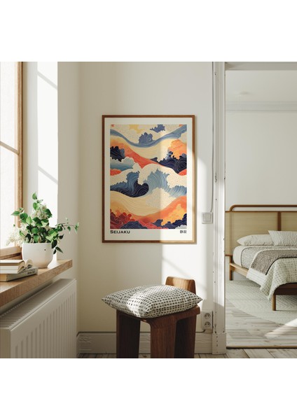 Japon Dalgaları Posteri Japandi Duvar Sanatı, Wabi Sabi Duvar Sanatı, Japandi Sanatı indirimleri