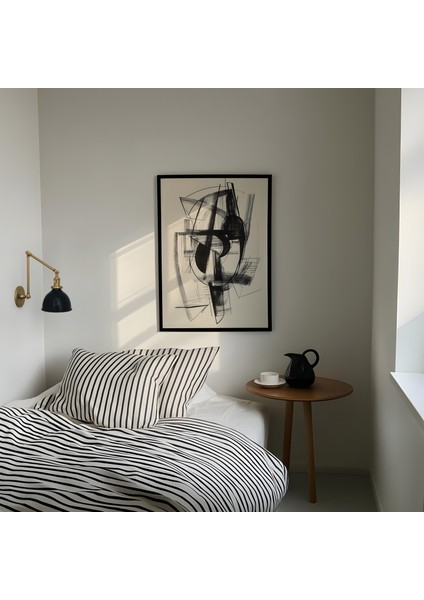 Bej Siyah Geometrik Duvar Sanatı, Modern Dekor Orta Yüzyıl, Bauhaus Poster modelleri