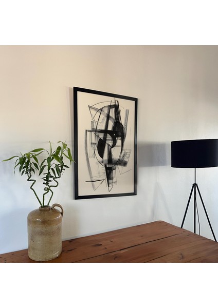 Bej Siyah Geometrik Duvar Sanatı, Modern Dekor Orta Yüzyıl, Bauhaus Poster indirimleri