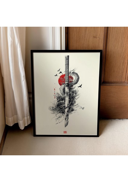 Japon Katana Sanatı, Japon Geleneksel Poster, Japon Duvar Sanatı