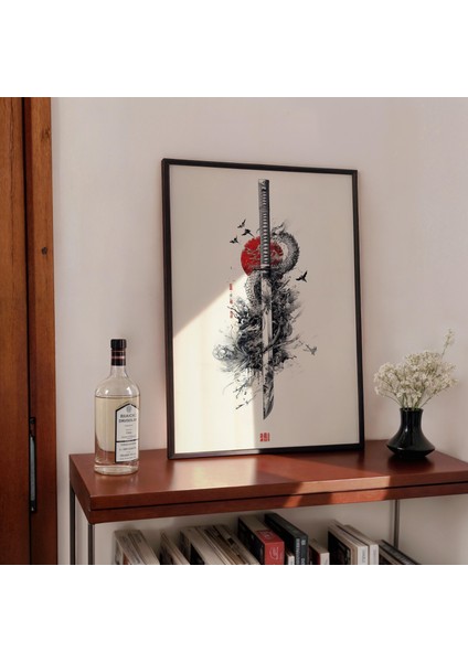 Japon Katana Sanatı, Japon Geleneksel Poster, Japon Duvar Sanatı