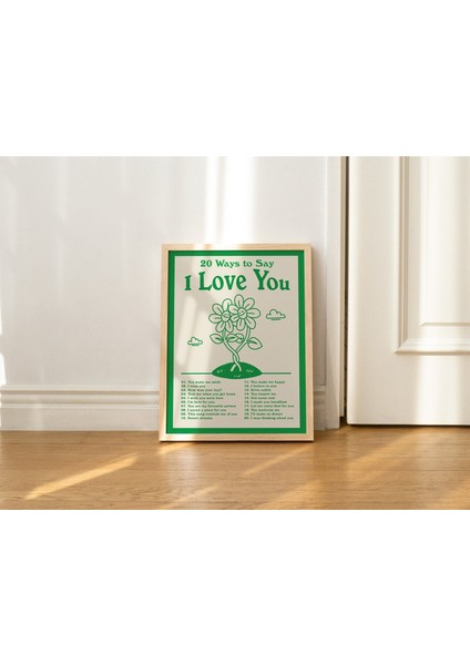 Seni Seviyorum Duvar Baskısı, Retro Illüstrasyon, Sevimli Tipografik Poster, Kırmızı Duvar Dekoru, Büyük Sanat Baskısı indirimleri