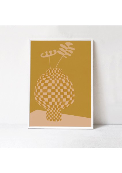 Kareli Vazo: Iskandinav Duvar Sanatı, Poster. Sarı Hardal