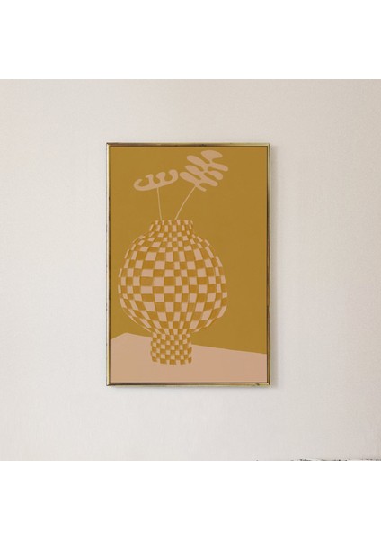 Kareli Vazo: Iskandinav Duvar Sanatı, Poster. Sarı Hardal fırsatları