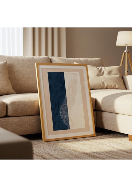 Minimalist Soyut Duvar Sanatı: Japandi Geometrik ( & )