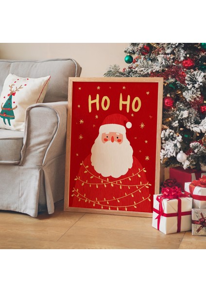 Vintage Noel Baba: Kırmızı "ho Ho" Tatil Dekoru ( & )