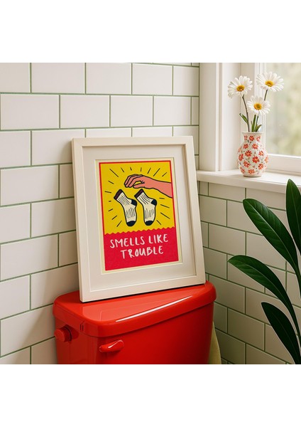 Komik Banyo Posteri: Sorun Kokuyor, Tuhaf Çorap Sanatı (& Dosyalar)