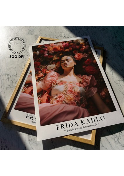 Frida Kahlo Çiçek Sözü, Çiçekli Feminist Sanat Poster indirimleri