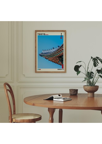 Tokyo Japonya Poster: Senso-Ji Tapınağı Duvar Sanatı ( & )