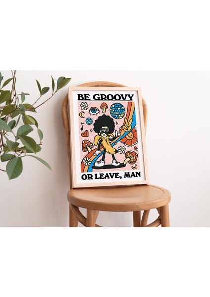 Groovy Retro, Funky Banana Poster, Groovy Ol Ya Da Git, 1980'LER Psikedelik Sanatı fiyatları