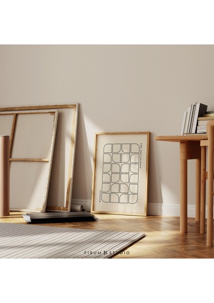 Bej ve Siyah Minimal Sanat, Geometrik Duvar Sanatı