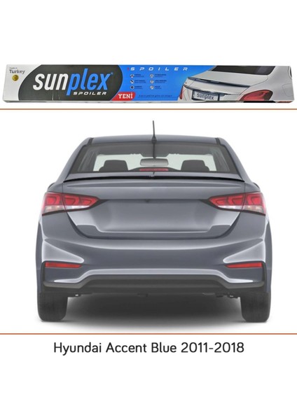 Sunplex Hyundai Accent Blue Bagaj Üstü Spoiler Piano Black 2011-2018