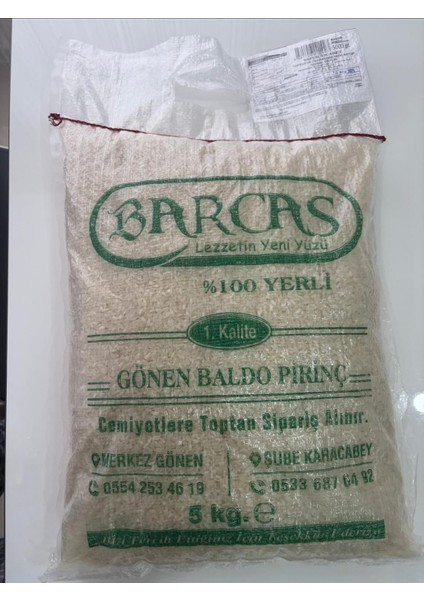 5 kg Gönen Baldo Pirinç