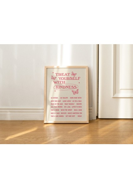 Olumlama Duvarı, Estetik Poster, Olumlu Olumlamalar, Retro Dekor