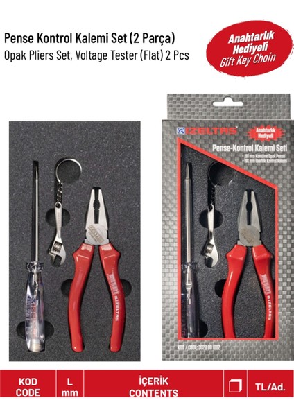 Pense ve Kontrol Kalemi Set (2 Parça)