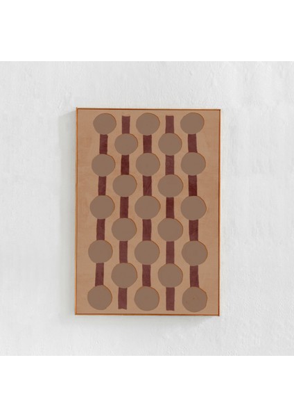 Bej ve Kahverengi Sanat: Sanat Posteri. Toprak Tonlarında Geometrik Desenler modelleri