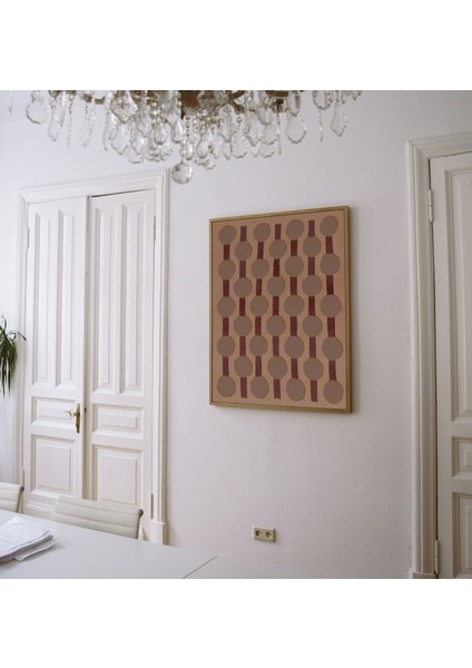 Bej ve Kahverengi Sanat: Sanat Posteri. Toprak Tonlarında Geometrik Desenler fırsatları