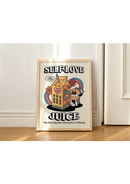 Retro Öz Sevgi Suyu Baskısı, Vintage Renkli Illüstrasyon, Sevimli Yurt Odası Baskıları, Büyük Trend Poster modelleri