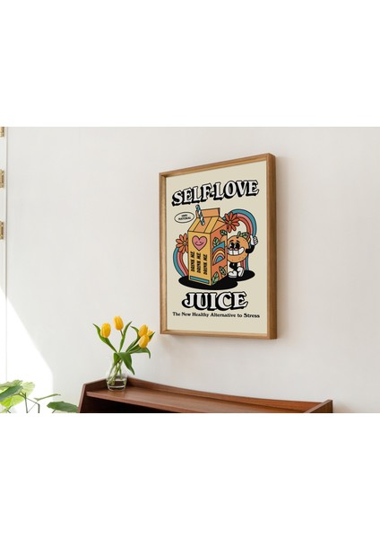 Retro Öz Sevgi Suyu Baskısı, Vintage Renkli Illüstrasyon, Sevimli Yurt Odası Baskıları, Büyük Trend Poster fırsatları