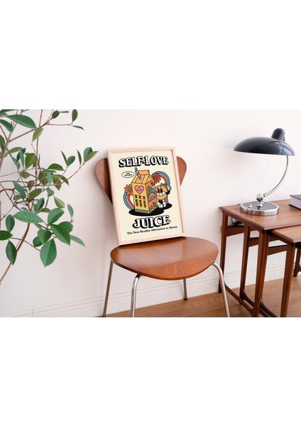 Retro Öz Sevgi Suyu Baskısı, Vintage Renkli Illüstrasyon, Sevimli Yurt Odası Baskıları, Büyük Trend Poster indirimleri