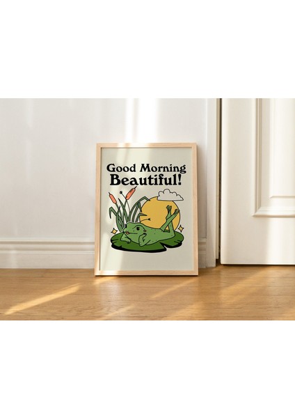 Retro Pinup Kurbağa Duvar Baskısı, Olumlu Alıntı, Vintage Komik Poster, Kurbağa Illüstrasyonu fiyatları