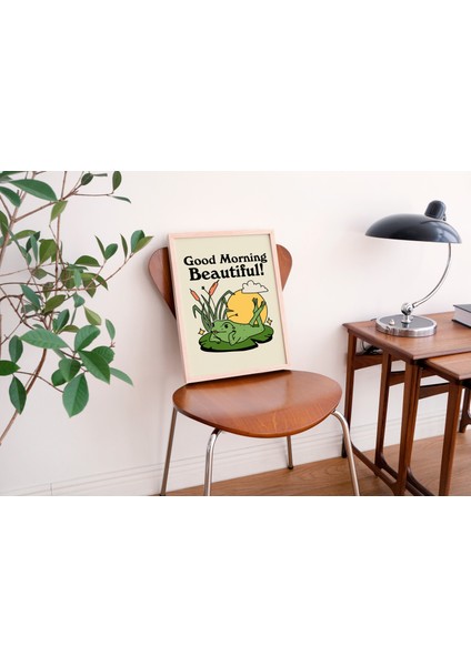 Retro Pinup Kurbağa Duvar Baskısı, Olumlu Alıntı, Vintage Komik Poster, Kurbağa Illüstrasyonu modelleri