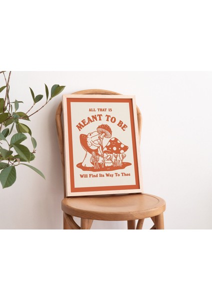 Çerçeveli Retro Kurbağa Duvar Dekoru, Trend Mantar Illüstrasyonu, Renkli 70'ler Posteri, Pozitif Baskılar fiyatları