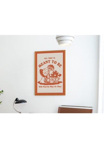 Çerçeveli Retro Kurbağa Duvar Dekoru, Trend Mantar Illüstrasyonu, Renkli 70'ler Posteri, Pozitif Baskılar modelleri