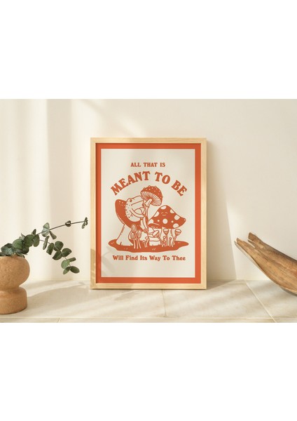 Çerçeveli Retro Kurbağa Duvar Dekoru, Trend Mantar Illüstrasyonu, Renkli 70'ler Posteri, Pozitif Baskılar fırsatları