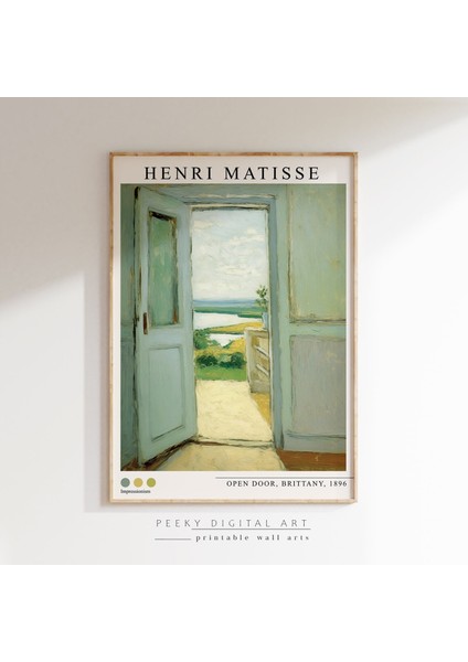 Henri Matisse Açık Kapı Tablosu, Henri Matisse, Matisse Duvar Sanatı indirimleri