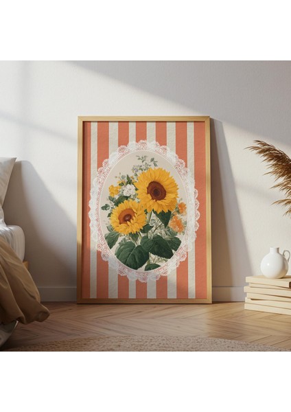 Ayçiçeği Botanik: Vintage Çiçekli Duvar Sanatı (, / Dosya) fiyatları