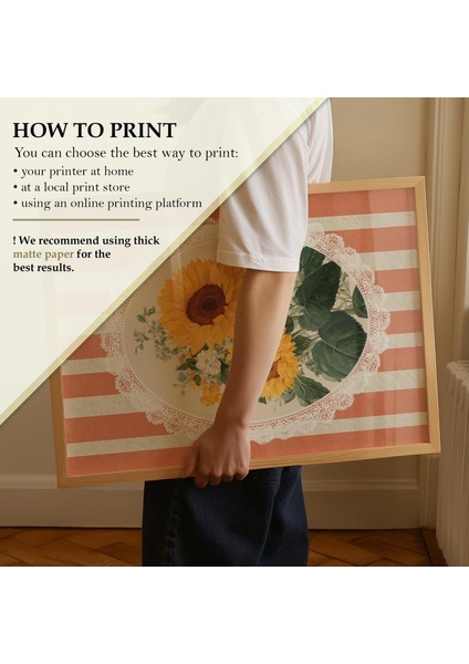 Ayçiçeği Botanik: Vintage Çiçekli Duvar Sanatı (, / Dosya) modelleri